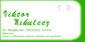 viktor mikulecz business card